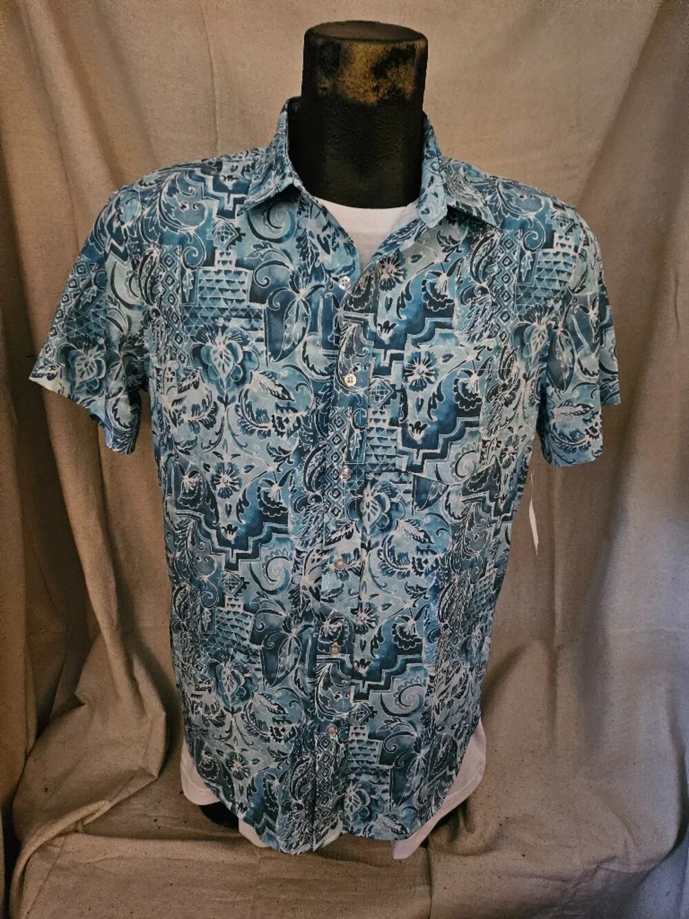 NEW with tag Men's Robert Graham Short Sleeve Shirt Size M Medium - Picture 1 of 7